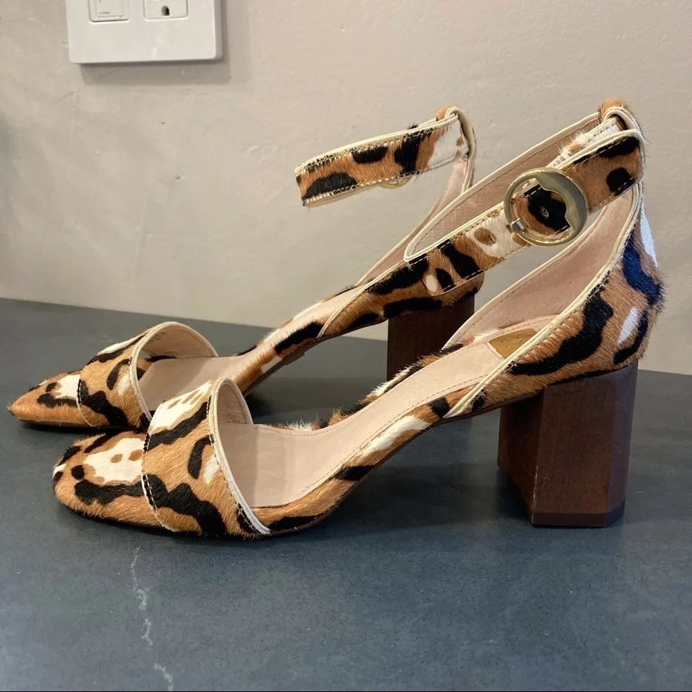 NWT Gabrie Ankle Strap Sandal LOUISE ET CIE sz 6 calf hair